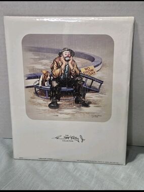 Signed Emmett Kelly Jr. Clown Print Wall Art - Multicolor